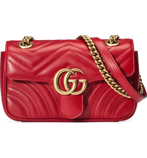 red gucci marmont bag.